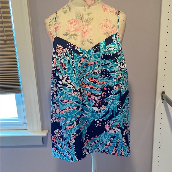 Lilly Pulitzer Blue and Pink Tank Top - Picture 1 of 12